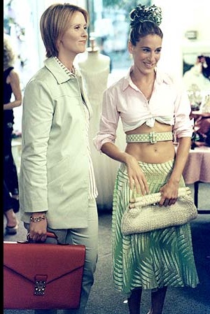 Carrie Bradshaw with friend Miranda