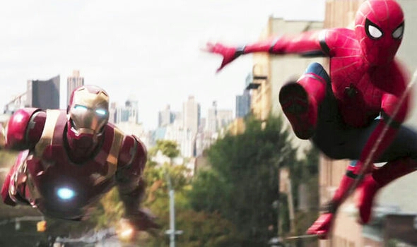 iron man and spider-man in spider-man homecoming movie