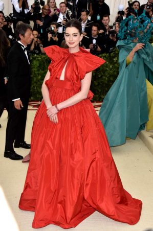 Anne Hathaway attends the 2018 Met Gala